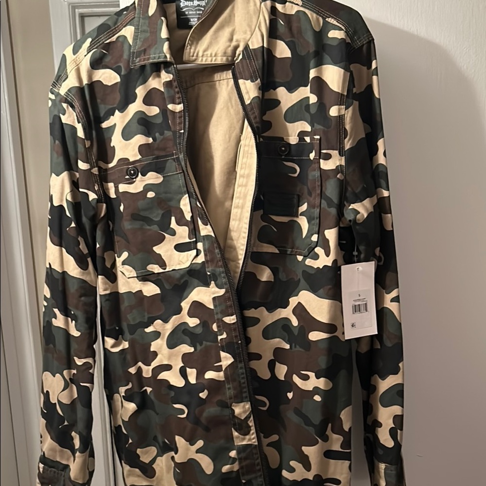 Camouflage Button-Up Jacket